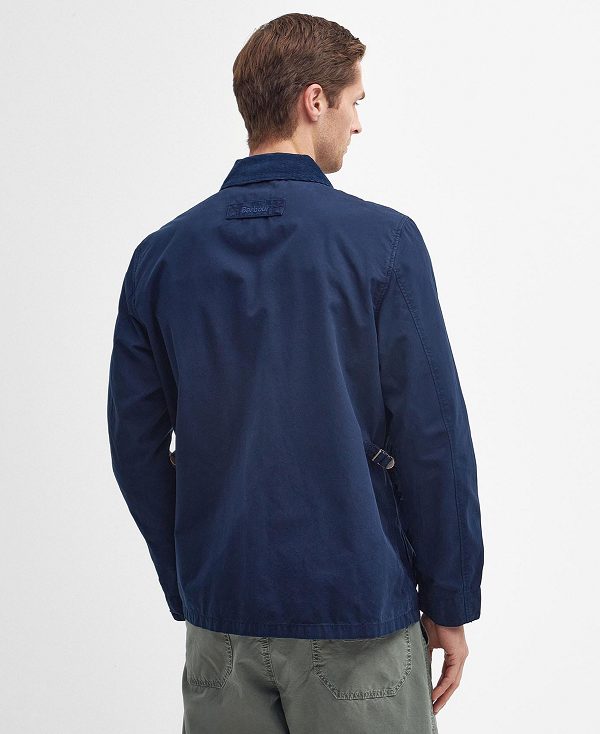 Barbour Cotton Salter Overshirt Mørkeblå | BABO87478