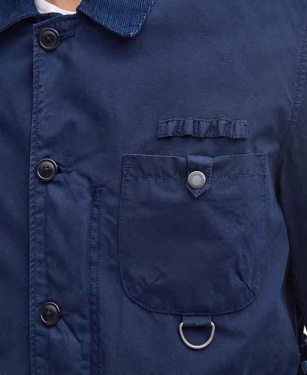 Barbour Cotton Salter Overshirt Mørkeblå | BABO87478