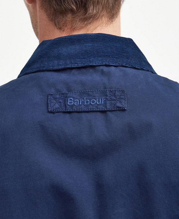 Barbour Cotton Salter Overshirt Mørkeblå | BABO87478