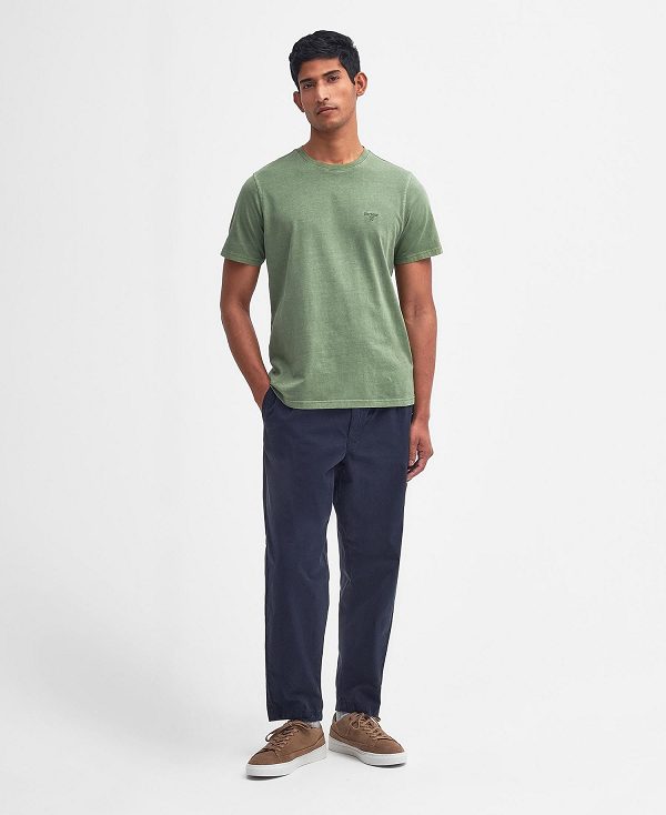 Barbour Cotton T-shirt Grøn | BABO88348