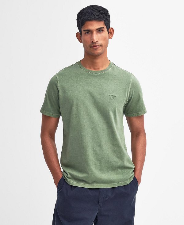 Barbour Cotton T-shirt Grøn | BABO88348