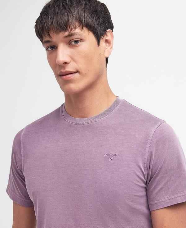 Barbour Cotton T-shirt Lilla | BABO88309