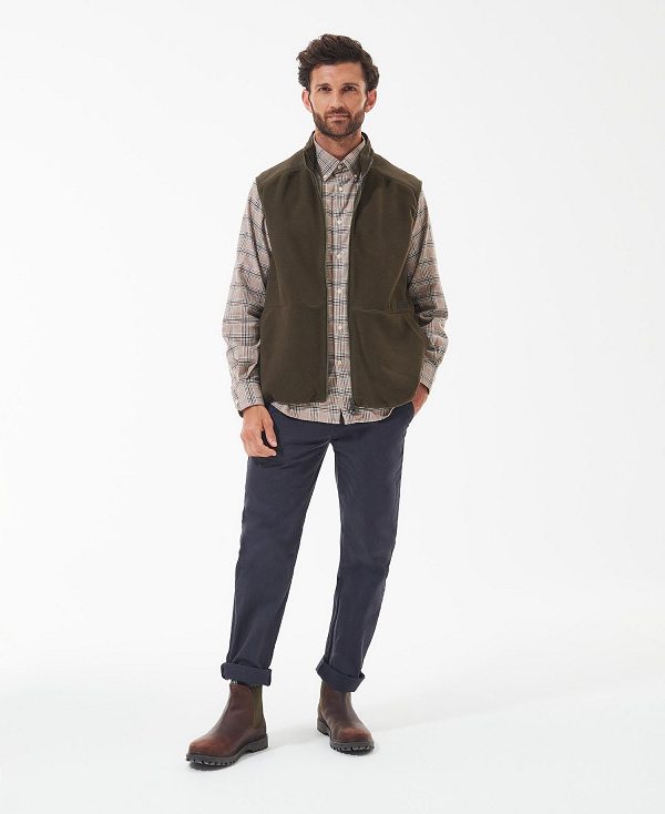 Barbour Country Fleece Gilet Grøn | BABO87518