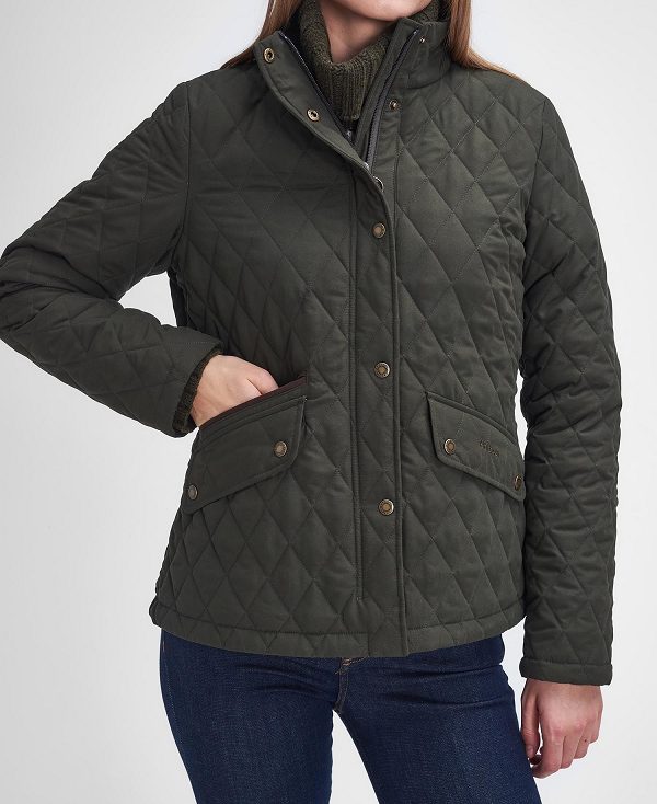 Barbour Country Winter Shoveler Quilted Jacket Mørkeolivengrøn | BABO89335