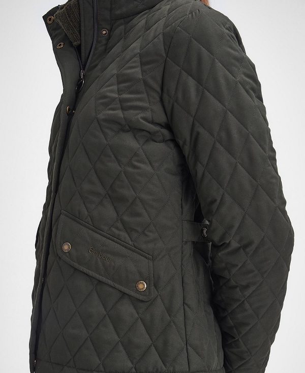 Barbour Country Winter Shoveler Quilted Jacket Mørkeolivengrøn | BABO89335