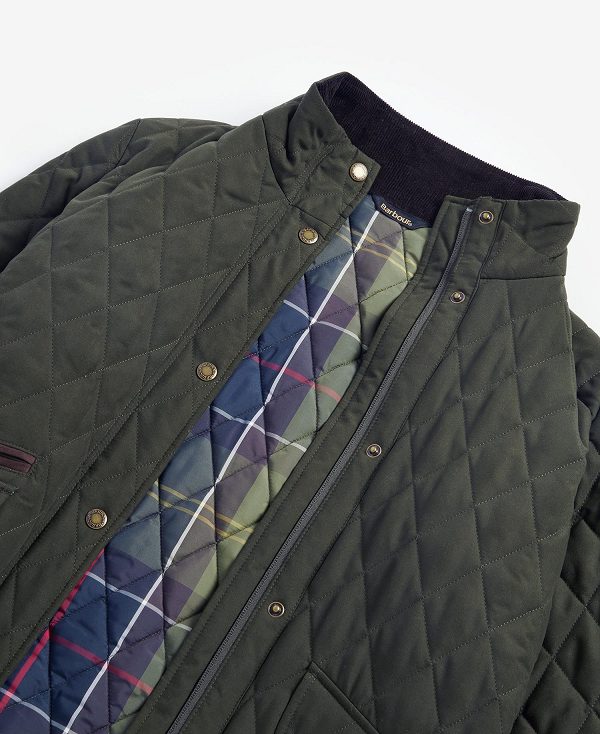 Barbour Country Winter Shoveler Quilted Jacket Mørkeolivengrøn | BABO89335