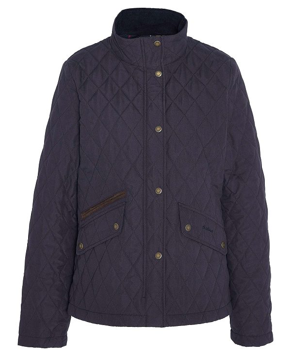 Barbour Country Winter Shoveler Quilted Jacket Mørkeblå | BABO89336