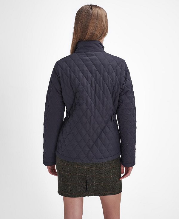 Barbour Country Winter Shoveler Quilted Jacket Mørkeblå | BABO89336