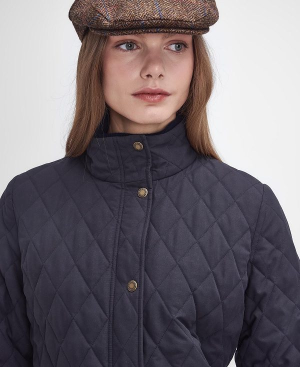 Barbour Country Winter Shoveler Quilted Jacket Mørkeblå | BABO89336