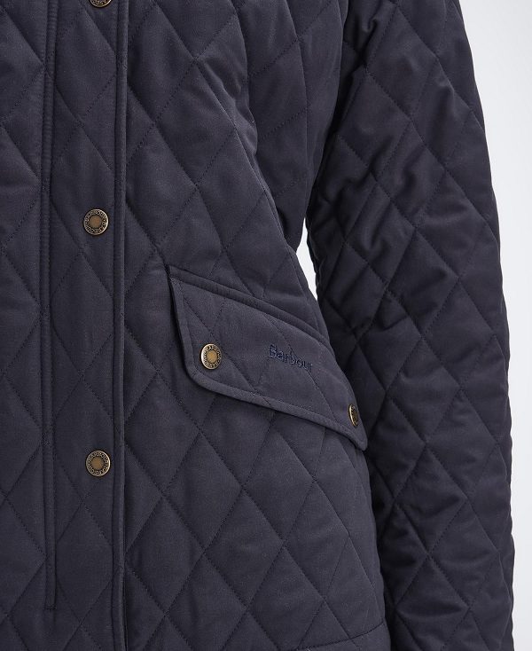 Barbour Country Winter Shoveler Quilted Jacket Mørkeblå | BABO89336