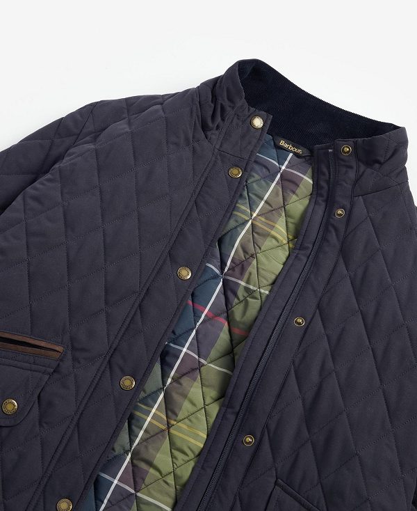 Barbour Country Winter Shoveler Quilted Jacket Mørkeblå | BABO89336