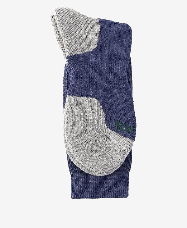 Barbour Cragg Boot Socks Mørkeblå | BABO89151