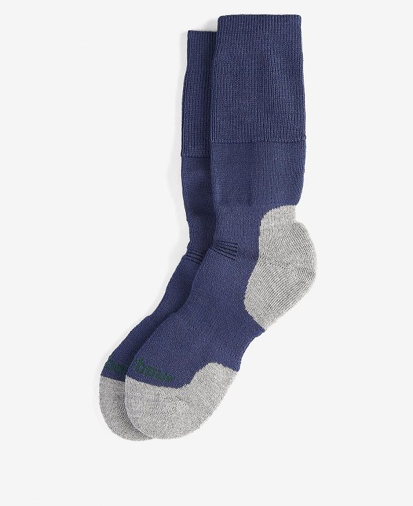 Barbour Cragg Boot Socks Mørkeblå | BABO89151