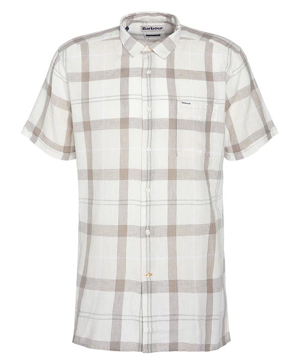 Barbour Croft Regular Short-sleeved Shirt Blå | BABO87782