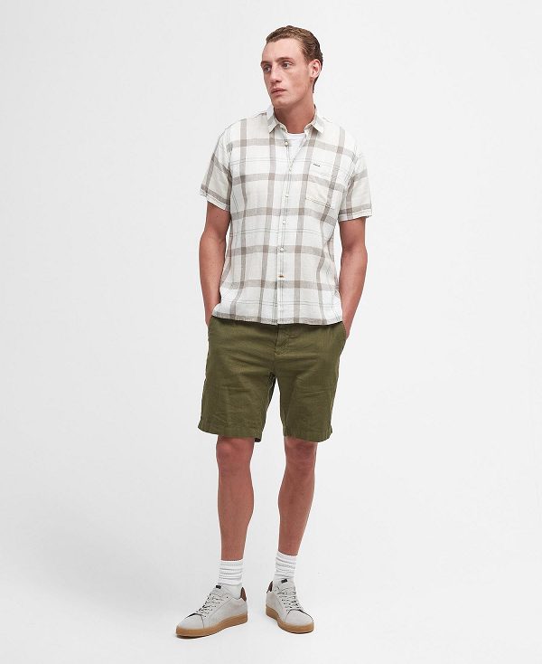 Barbour Croft Regular Short-sleeved Shirt Blå | BABO87782