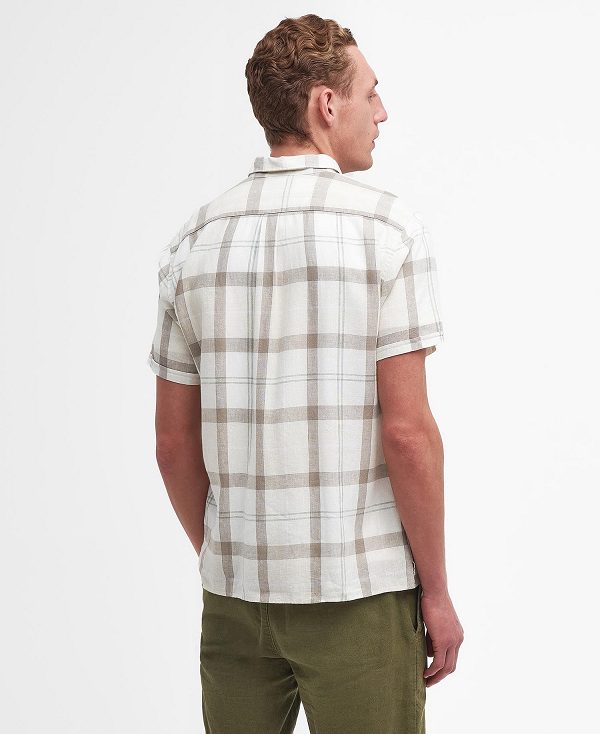 Barbour Croft Regular Short-sleeved Shirt Blå | BABO87782