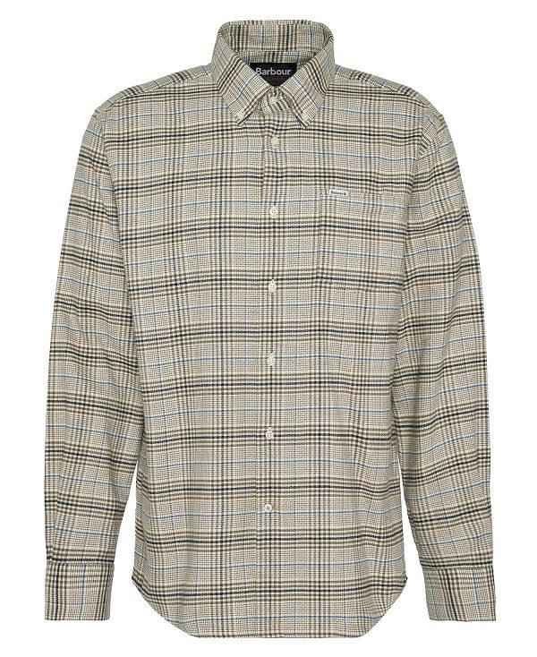 Barbour Crompton Regular Long-sleeved Shirt Mørkeblå | BABO87891