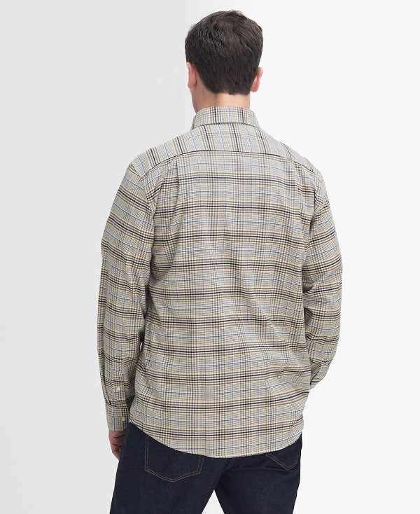 Barbour Crompton Regular Long-sleeved Shirt Mørkeblå | BABO87891