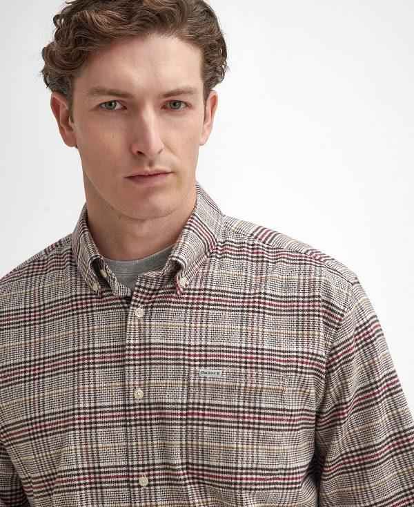 Barbour Crompton Regular Long-sleeved Shirt Grå | BABO87934