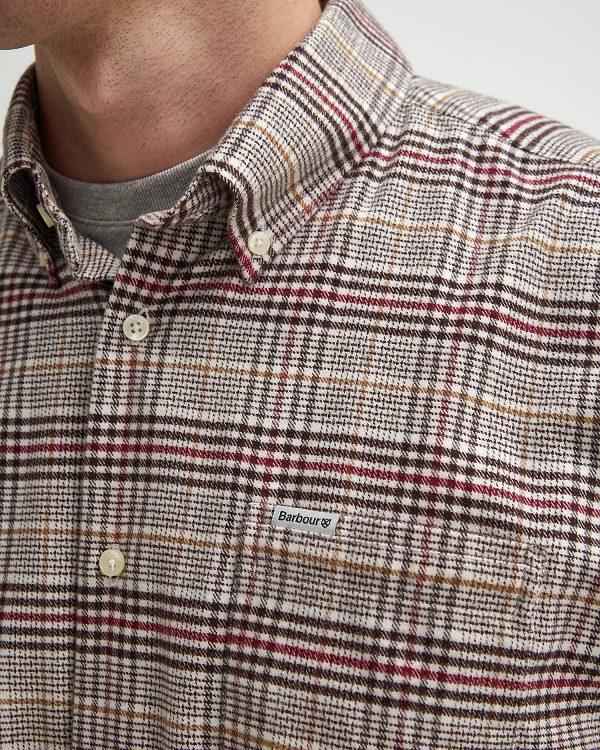 Barbour Crompton Regular Long-sleeved Shirt Grå | BABO87934