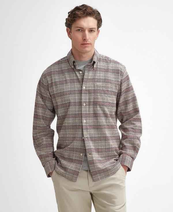 Barbour Crompton Regular Long-sleeved Shirt Grå | BABO87934