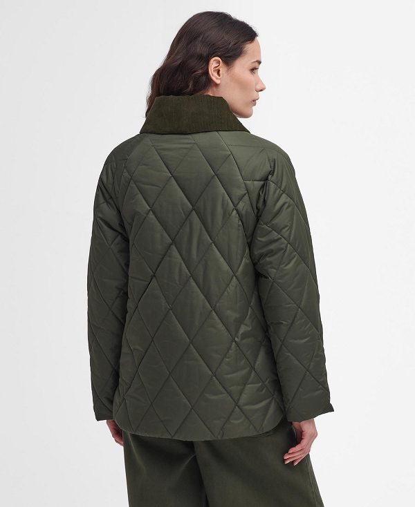 Barbour Dalroy Quilted Jacket Olivengrøn | BABO89369