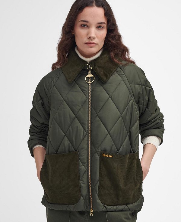 Barbour Dalroy Quilted Jacket Olivengrøn | BABO89369