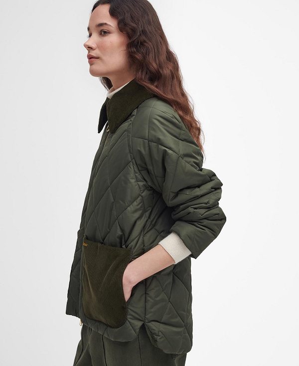 Barbour Dalroy Quilted Jacket Olivengrøn | BABO89369