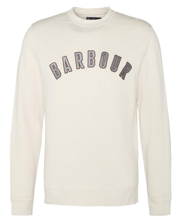 Barbour Danby Logo Sweatshirt Beige | BABO88468