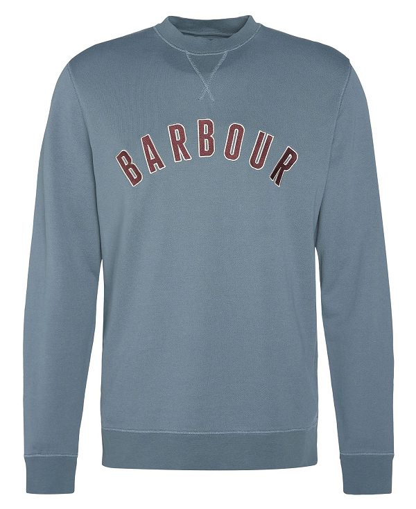 Barbour Danby Logo Sweatshirt Blå | BABO88470