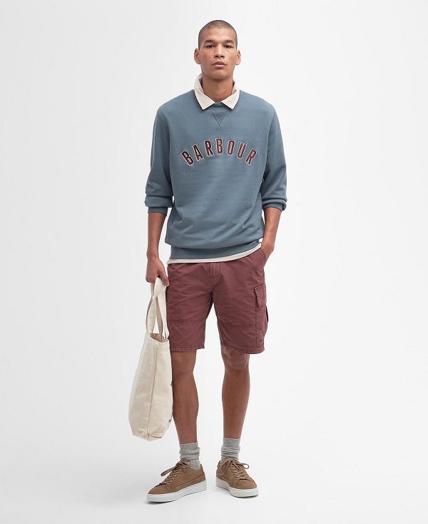 Barbour Danby Logo Sweatshirt Blå | BABO88470