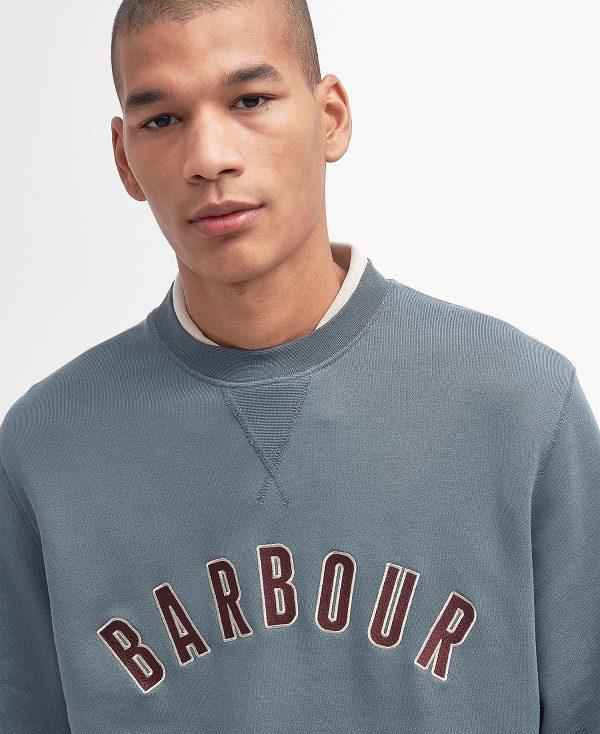 Barbour Danby Logo Sweatshirt Blå | BABO88470