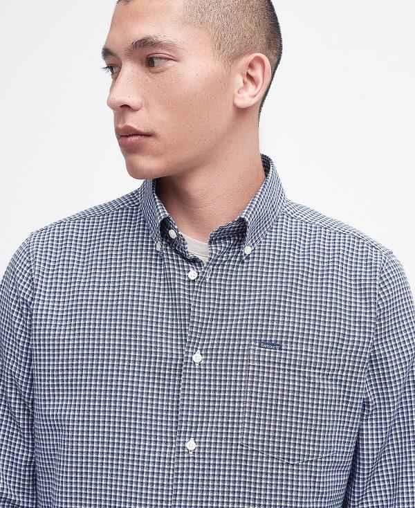 Barbour Darnick Tailored Shirt Mørkeblå | BABO87666