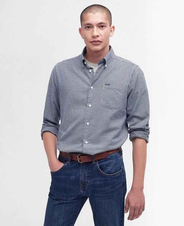 Barbour Darnick Tailored Shirt Mørkeblå | BABO87666