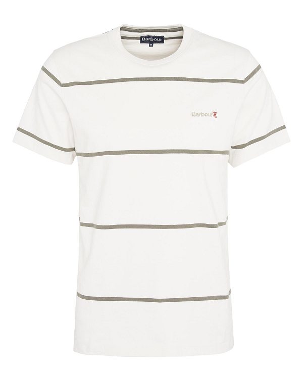 Barbour Dart Striped T-shirt Hvide | BABO88291