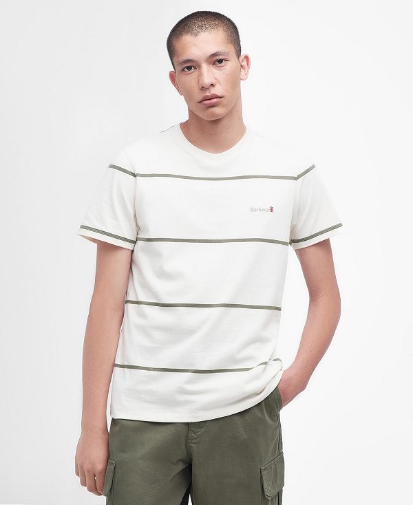 Barbour Dart Striped T-shirt Hvide | BABO88291