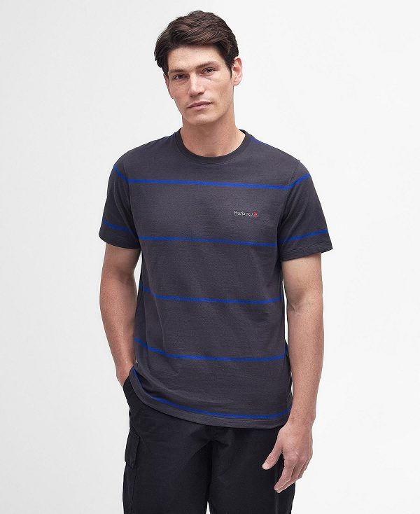 Barbour Dart Striped T-shirt Sort | BABO88290