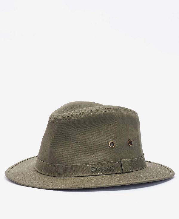 Barbour Dawson Safari Hat Olivengrøn | BABO88988