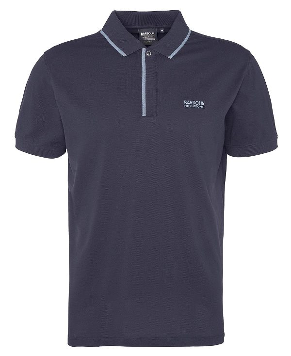 Barbour Daytona Tipped Short-sleeved Polo Shirt Mørkeblå | BABO88180