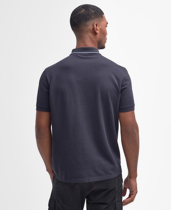 Barbour Daytona Tipped Short-sleeved Polo Shirt Mørkeblå | BABO88180