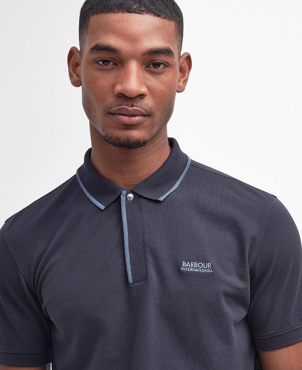 Barbour Daytona Tipped Short-sleeved Polo Shirt Mørkeblå | BABO88180