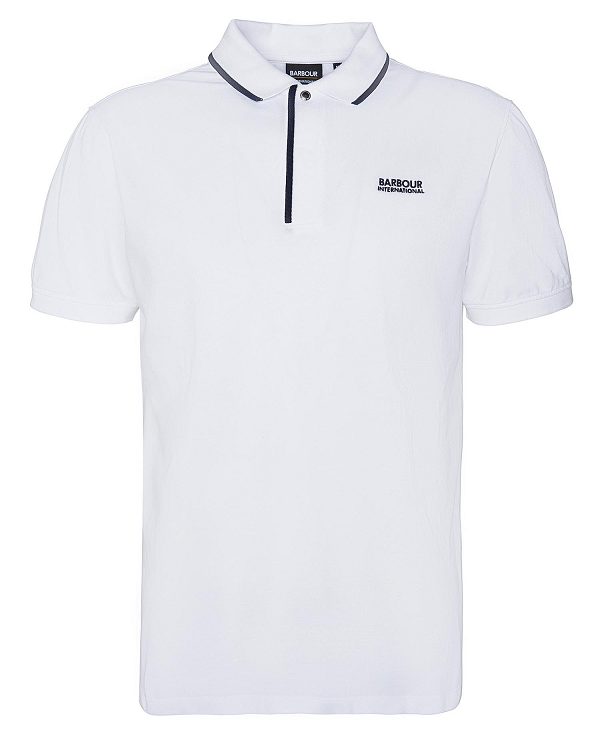 Barbour Daytona Tipped Short-sleeved Polo Shirt Hvide | BABO88203