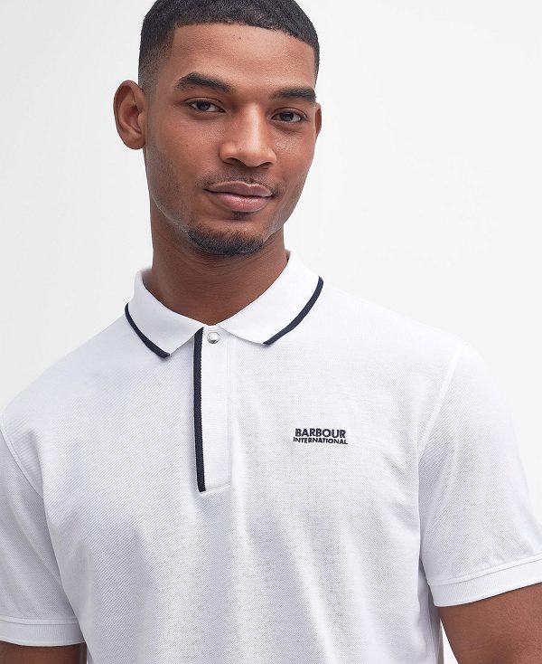 Barbour Daytona Tipped Short-sleeved Polo Shirt Hvide | BABO88203