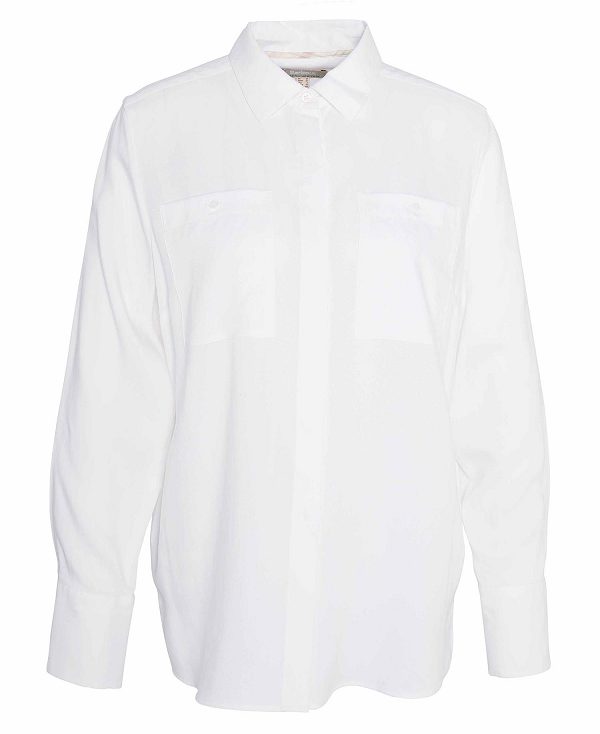 Barbour Deanna Long-sleeved Shirt Hvide | BABO89529