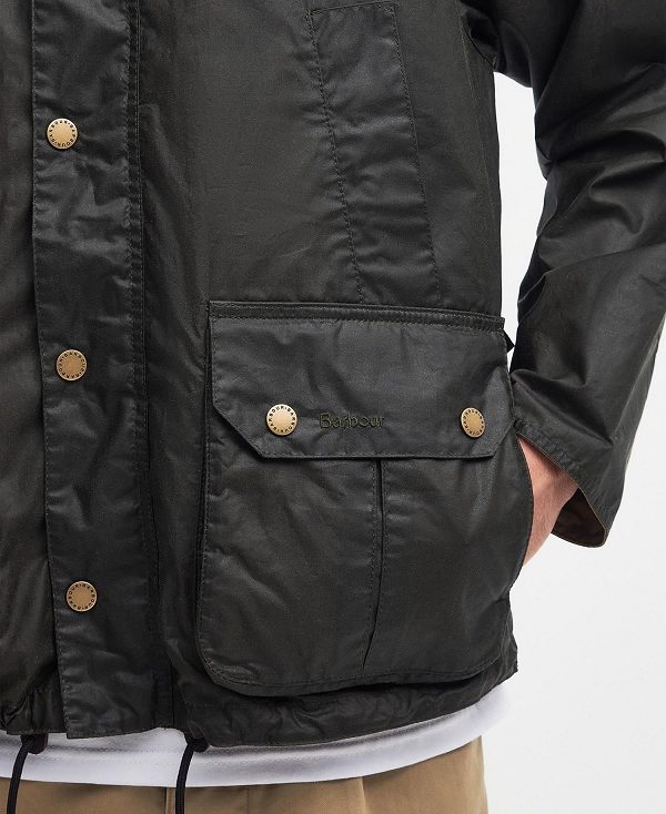 Barbour Deck Waxed Jacket Olivengrøn | BABO87199