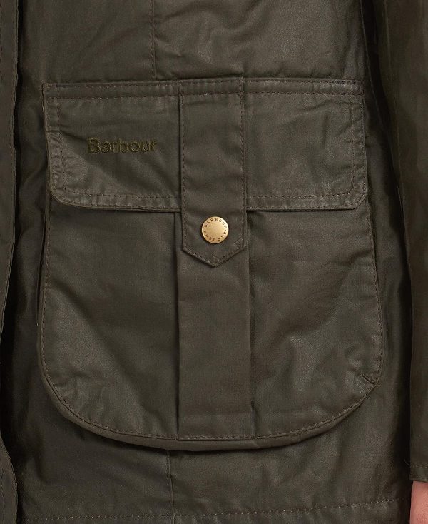 Barbour Defence Lightweight Waxed Jacket Olivengrøn | BABO89185