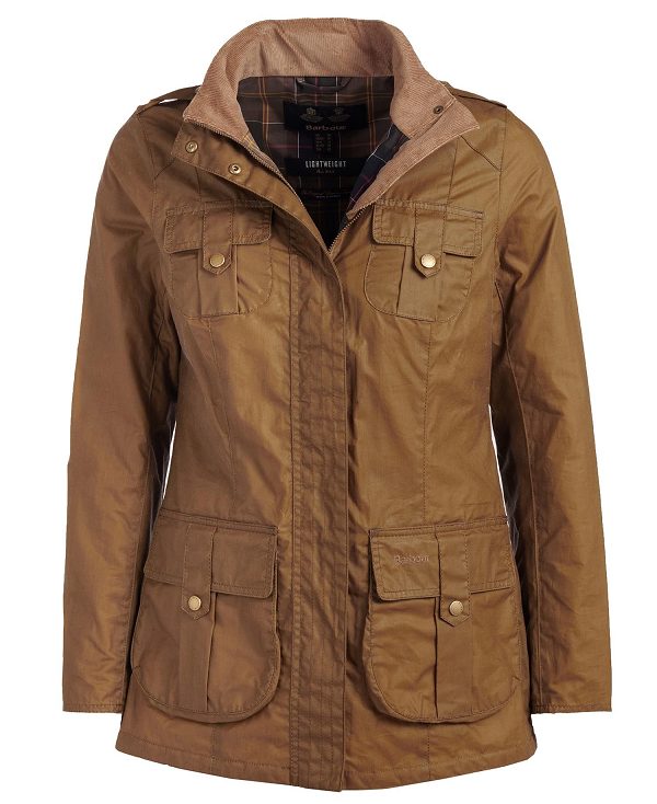 Barbour Defence Lightweight Waxed Jacket Brune | BABO89189