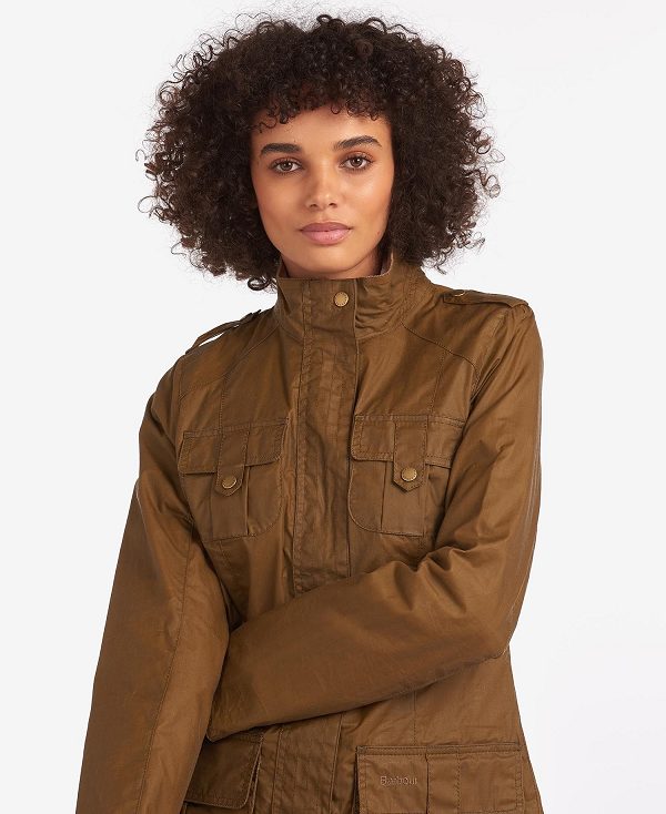 Barbour Defence Lightweight Waxed Jacket Brune | BABO89189