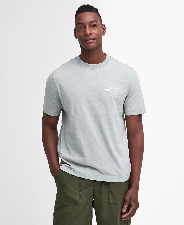 Barbour Denison Relaxed T-shirt Blå | BABO88392