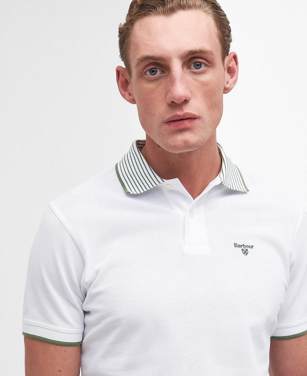 Barbour Denwick Short-sleeved Polo Shirt Hvide | BABO88174